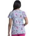 thumbnail image 3 of Dickies EDS Medical Scrubs Top for Women V-Neck DK704, L, Downward Dogs, 3 of 7