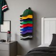 thumbnail image 4 of Cevemin Wall Mount Metal Baseball Cap Organizer Rack Holds Up To 10 Hats, Vertical Hat Storage Holder for Closet Bedroom Door, 4 of 6