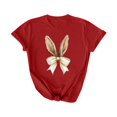 thumbnail image 1 of Mujeres Pantalones Cortos de Manga Corta Impresa Floral Cuello Redondo Superior / Camisa Poliéster, Blusa Casual de Moda para el Uso Diario Del Hogar, 1 of 5