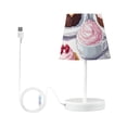 thumbnail image 3 of Pixel Strawberry Cakes Desk Lamp 3 Color Modes LED Table Lamp Nightstand Reading Light for Bedroom Living Room, 3 of 8