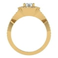 thumbnail image 3 of Engagement Rings for Women Round Brilliant Halo Rings Criss-Cross Shank 14K Gold 1.25 carat (H,SI1), 3 of 5