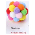 thumbnail image 2 of 3 piezas de juguete de gato colorido de peluche divertido interactivo Bell Bouncy Ball (multicolor), 2 of 2