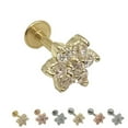 thumbnail image 3 of Flower Shape Piercing Stud Earrings Lip Chin Rings Tragus piercing stud Piercing Ear Piercings Rings Body Jewelry, 3 of 5