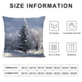 thumbnail image 5 of Orinice Winter Landscape Graphic Decorative Cushion Throw Pillow Cover Square - Aesthetic Home Decor for Couch, Living Room, Bed, Sofa - 1PC 12x12in, 5 of 5