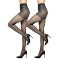 thumbnail image 6 of MeMoi Satin Sheer Control Top Pantyhose with Shadow Toe 2 Pack - Mens - Male, 6 of 6