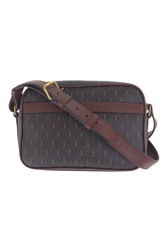 Pre-Owned Yves Saint Laurent SAINT LAURENT PARIS Le Monogram YSL Brown Leather Shoulder Bag...