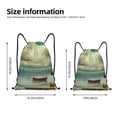 thumbnail image 2 of Rocae Serene Coastal Blue Sky for Gym Bag Drawstring Bags Gym Backpack for Gym, Travel, Sports, Swimming, Beach-Small, 2 of 6