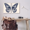 thumbnail image 5 of Stupell Industries Intricate Butterfly Wings Detail Bold Insect Drawing Graphic Art White Framed Art Print Wall Art, Set of 2, Design by Caroline Alfreds, 5 of 5