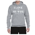 thumbnail image 2 of I Love My Wife Lets Me Go Hunting Hunting Unisex Graphic Hoodie Sweatshirt, Heather Grey, Small, 2 of 3