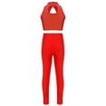 thumbnail image 2 of renvena Ensemble de Sport pour Filles Enfants Gym Ballet Danse Crop Top avec Leggings Rouges 6, 2 of 7