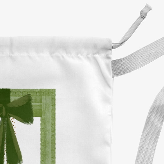 Simply Daisy Frame It Up 18 x 29 in Green Laundry Bag