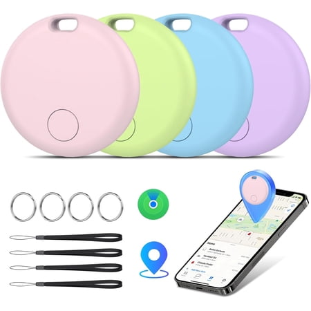 Air Tags-4 Pack: , Item Finder Works with Find My (iOS Only) App, Trakcer Tag Locator for , Luggage, Satchel, weTag mini. (Not for Android Devices)