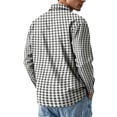 thumbnail image 7 of FGVCTG Mens Plaid Shirts Casual Classic Long Sleeve Collar Button Down Shirts Daily Outdoor Casual Shirt Black L, 7 of 7