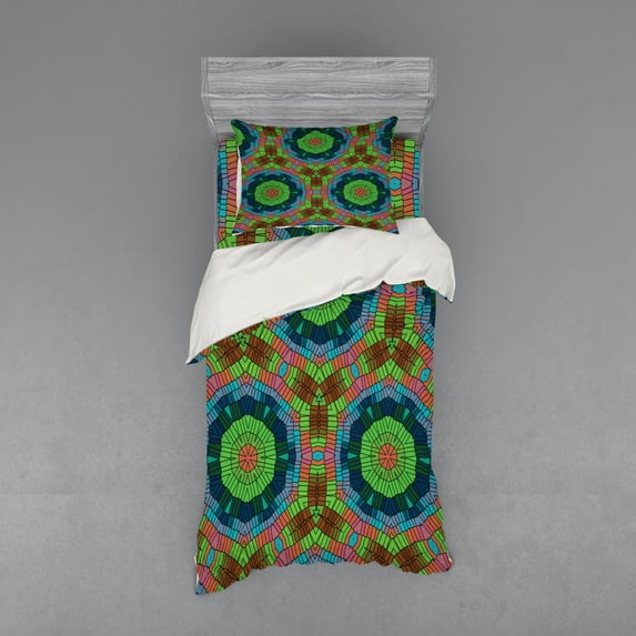 Ambesonne Colorful Bedding Set 3 Pcs, Native Art, Twin XL, Multicolor