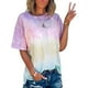 thumbnail image 2 of Pntutb Camiseta de manga corta con cuello redondo y teñido anudado de verano para mujer (S-5Xl) Pntutb Pntutb-5627, 2 of 5