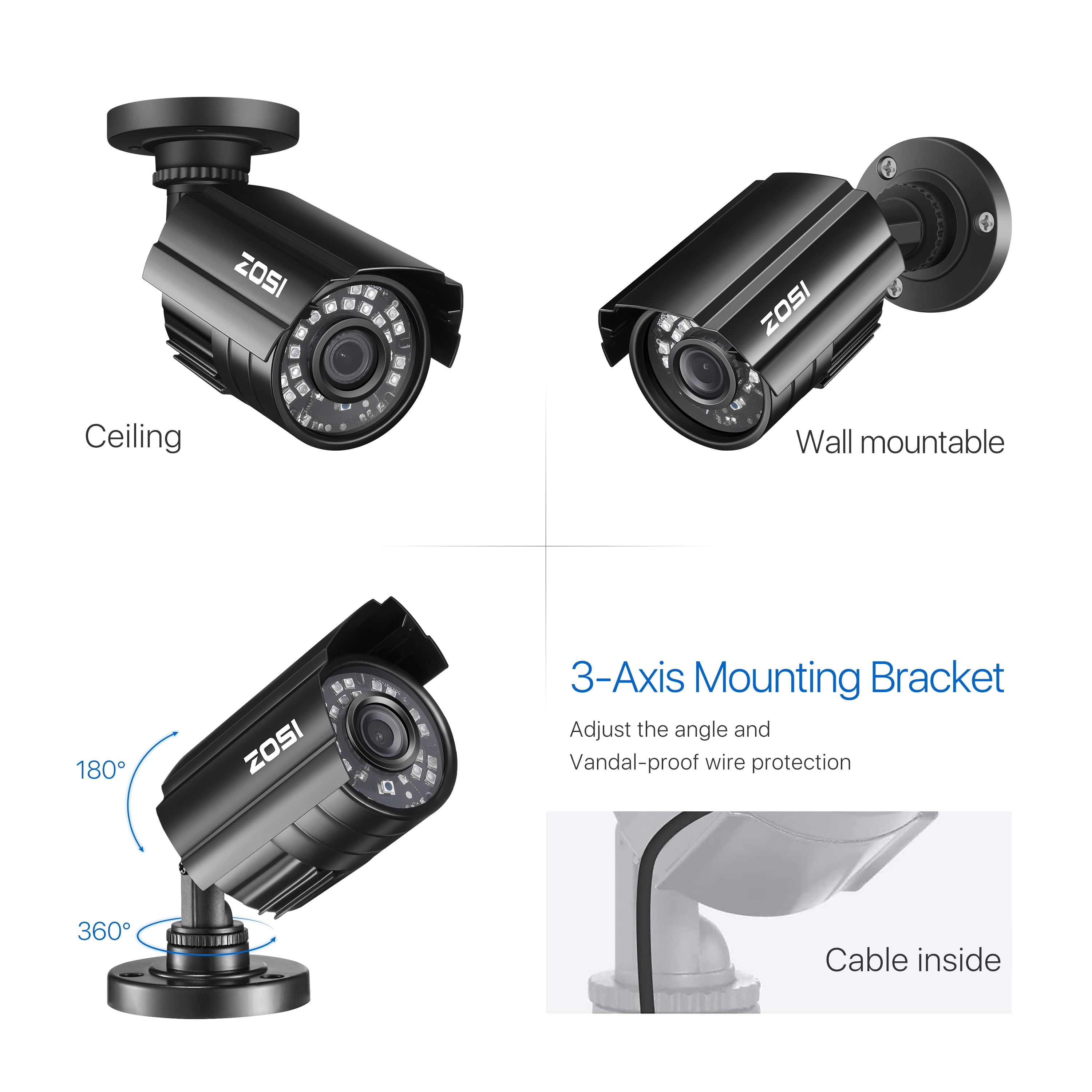 Buy ZOSI 1080P Security Camera System H.265+ 8CH Full 1080P HD Video