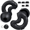 thumbnail image 1 of Baweave 6 Pcs RelaxCharm Bouchons d'Oreilles Réutilisables à Réduction de Bruit - Confort pour Soulagement des Ronflements de Sommeil & Voyage Comprend 2 Paires de Rechange Design Étanche, 1 of 7