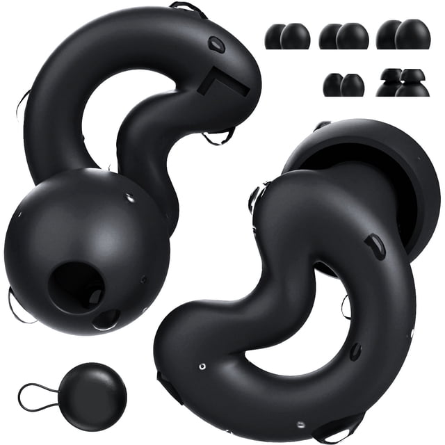 Baweave 6 Pcs RelaxCharm Bouchons d'Oreilles Réutilisables à Réduction de Bruit - Confort pour Soulagement des Ronflements de Sommeil & Voyage Comprend 2 Paires de Rechange Design Étanche