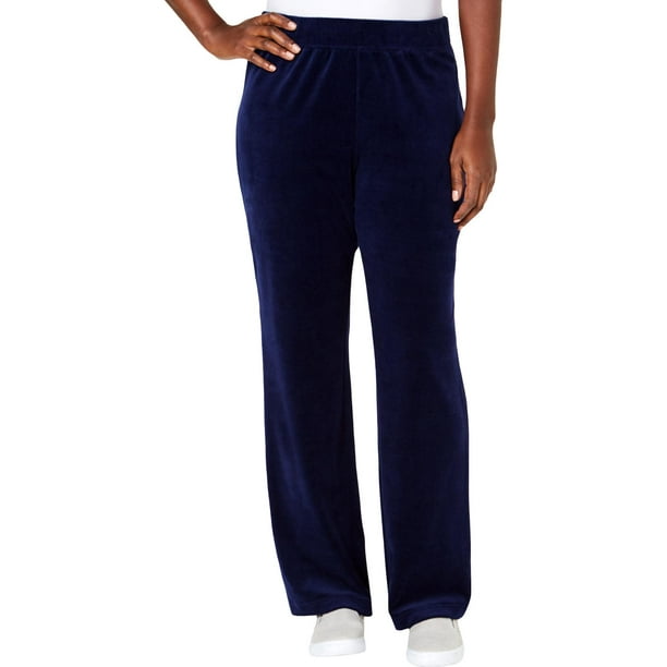 Karen Scott Karen Scott Sports Womens Petites Velvet Pull On Yoga