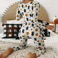 thumbnail image 5 of Halloween Printed Jumpsuit Long Sleeve Home Pajamas Casual Trousers Women's Cos Clothing, 5 of 10