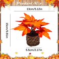 thumbnail image 3 of Artificial Maple Leaf Bonsai Tree,Fall Decorations For Office,With Woven Basket Base, Realistic Fall Centerpieces For Dining Table For Thanksgiving Holiday Home Shelf Office Decor, 3 of 5