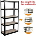 Garage Shelves Metal Shelving Unit 5Tier Rack Free Standing Utility
