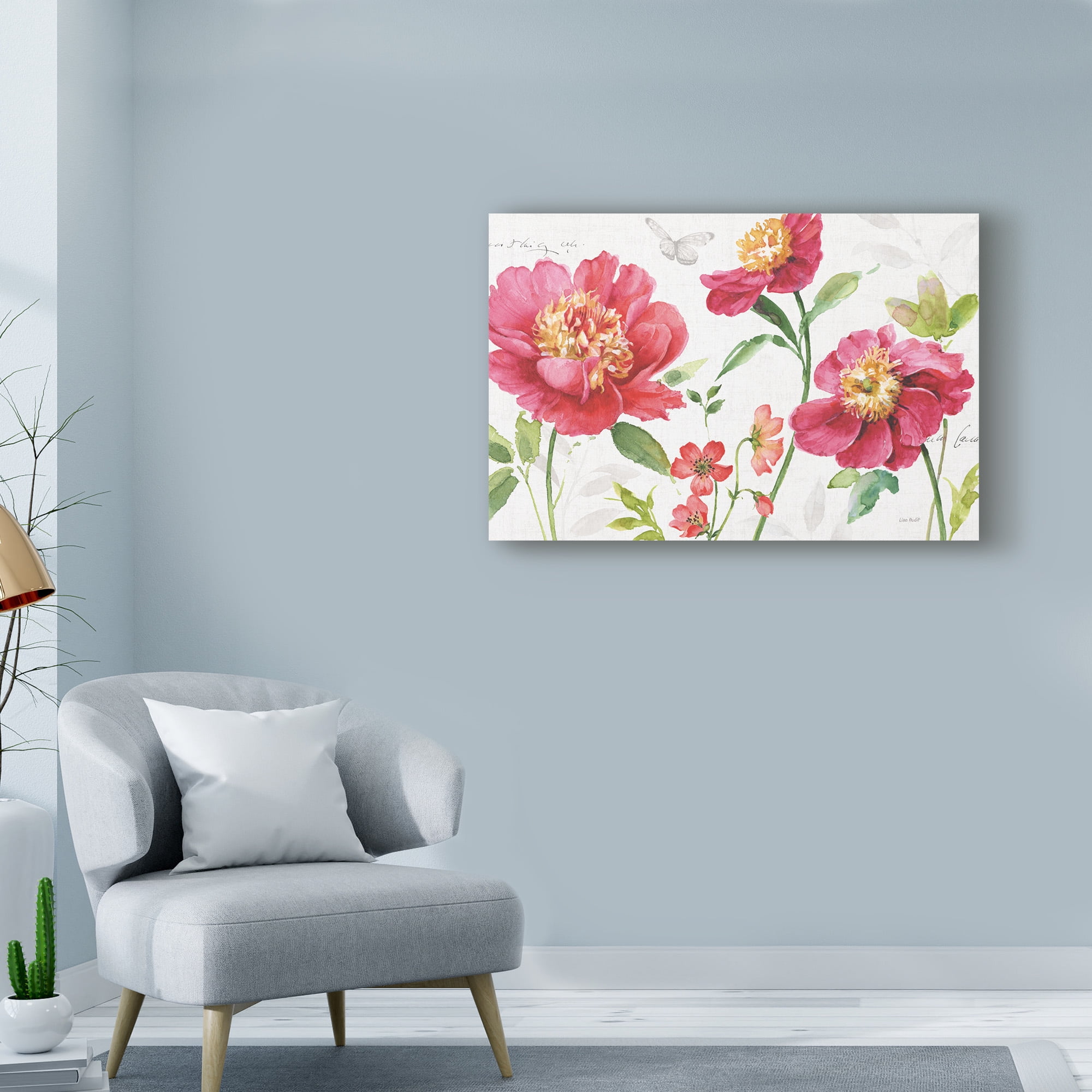 Trademark Fine Art 'Pink Garden I' Canvas Art by Lisa Audit