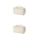 thumbnail image 4 of Cateissary Bolsa de almacenamiento de cosméticos impermeable de gran capacidad bolsa de aseo portátil de viaje para el hogar contenedor de Blanco 2piezas, 4 of 6