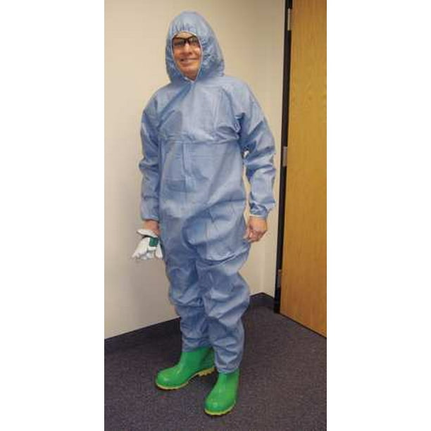International Enviroguard 9015 2xl Flame Resistant Coverall W Hood 2xl Blue Walmart Com Walmart Com