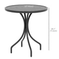 thumbnail image 3 of Outsunny Table d'Appoint d'Extérieur Ronde pour Patio avec Cadre en Acier Noir, 3 of 10