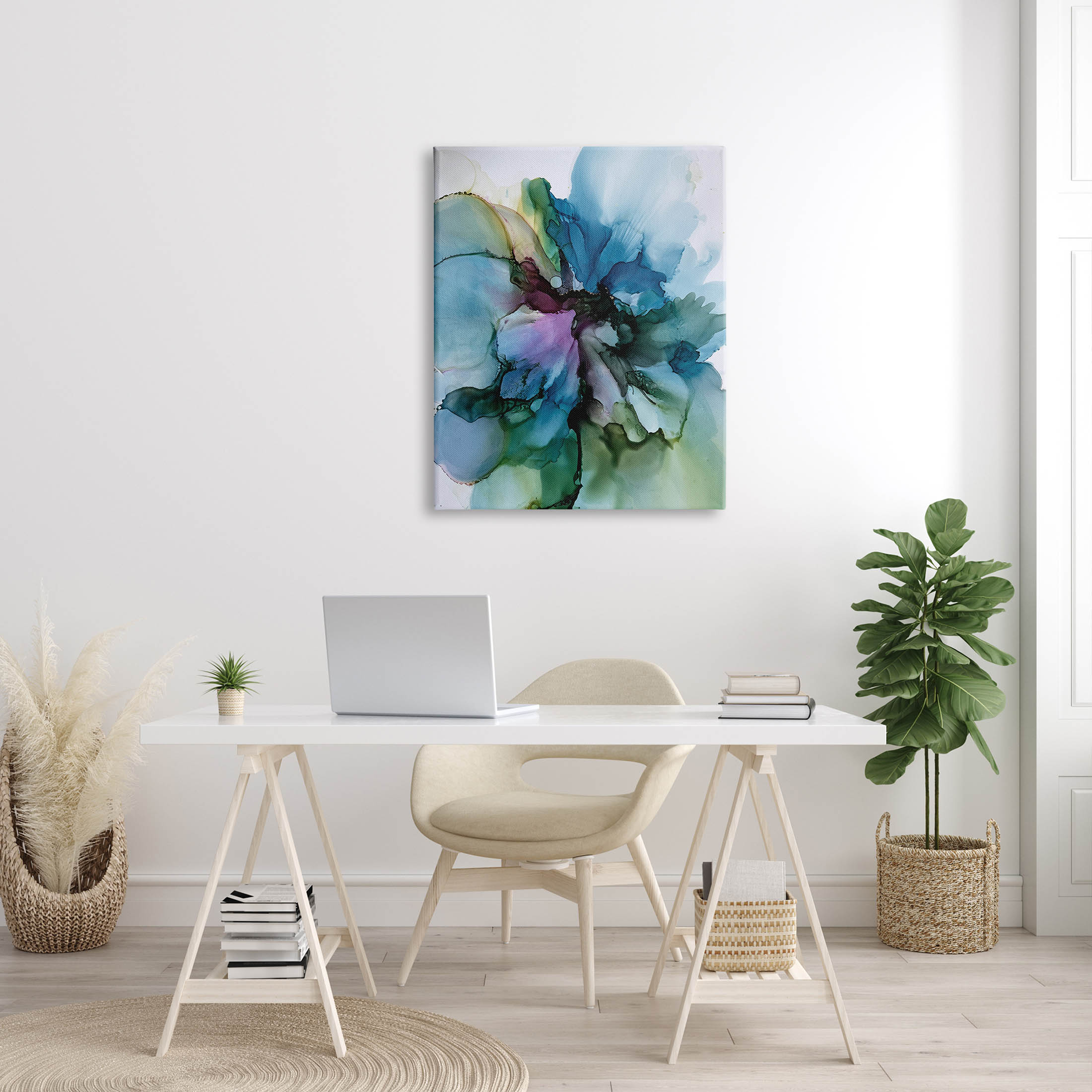 Blooming Abstract Arrangement Abstract Graphic Art Gallery Wrapped Canvas Print Wall Art