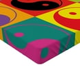 thumbnail image 2 of Ambesonne Peace Fitted Sheet, Ying Yang Hippie, Twin XL Size, Multicolor, 2 of 3
