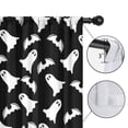 thumbnail image 4 of Blackout Kids Curtains,Halloween Ghost and Bat Silhouette Pattern Childrens Insulated Curtains Set Of 2,Bedroom Essentials,Toddler Room Decor 42"x84", 4 of 5