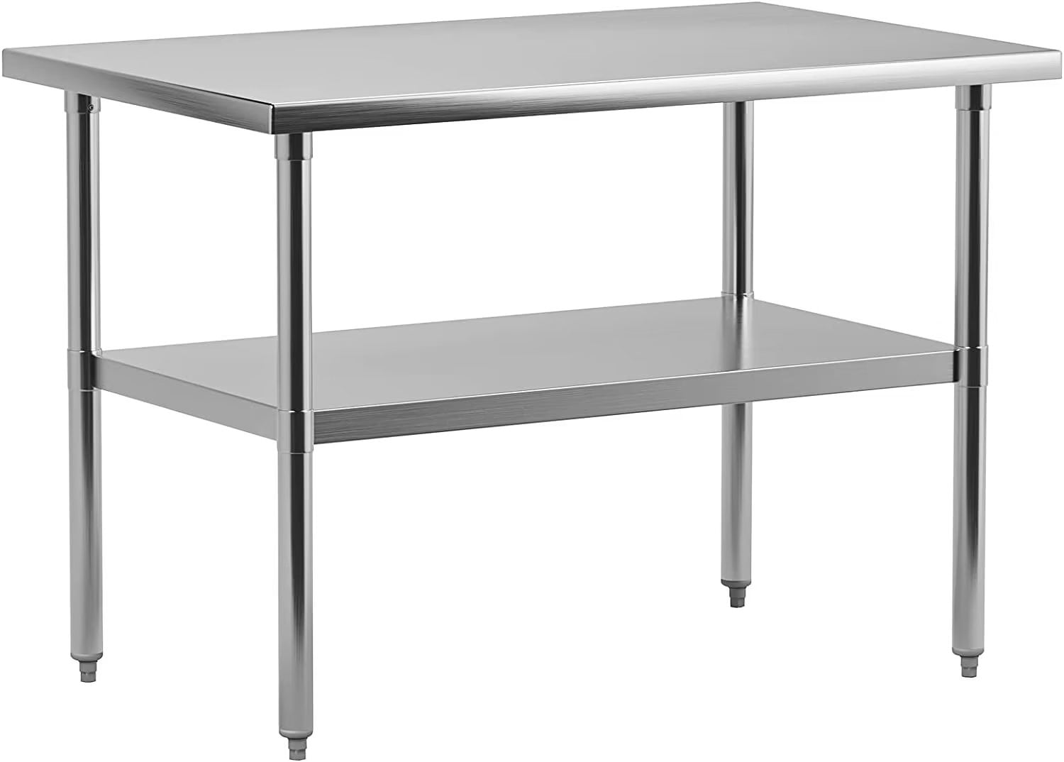 Stainless Steel Table for Prep & Work 48 x 30 Inches, NSF Commercial Heavy Duty Island Table