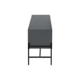 thumbnail image 6 of Tv Stand, 60 Inch, Console, Media Entertainment Center, Storage Cabinet, Living Room, Bedroom, Grey Laminate, Black Metal, Contemporary, Modern, 6 of 10