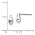 thumbnail image 3 of 925 Sterling Silver White Ice .01ct. Diamond Teardrop Earrings; for Adults and Teens; for Women and Men, 3 of 4