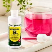 Spring Valley Extra Strength Vitamin B12 Supplement, 5000 mcg, Berry, 2 fl oz, Fast Acting Liquid for Metabolism Support