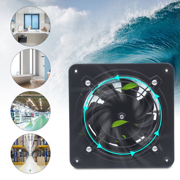 Miumaeov 6" Exhaust Fan 38W Black Pure Copper Motor Bathroom Exhaust