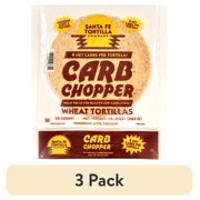 (3 pack) Santa Fe Tortilla Company Carb Chopper 7" Whole Wheat Flour Tortillas, 10 Count (18 oz)