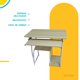 thumbnail image 3 of Escritorio Minimalista Tubular Estudiantil Infantil Hogar blanco 6.49 pulg Pido Todo EPC01WH-C1, 3 of 7