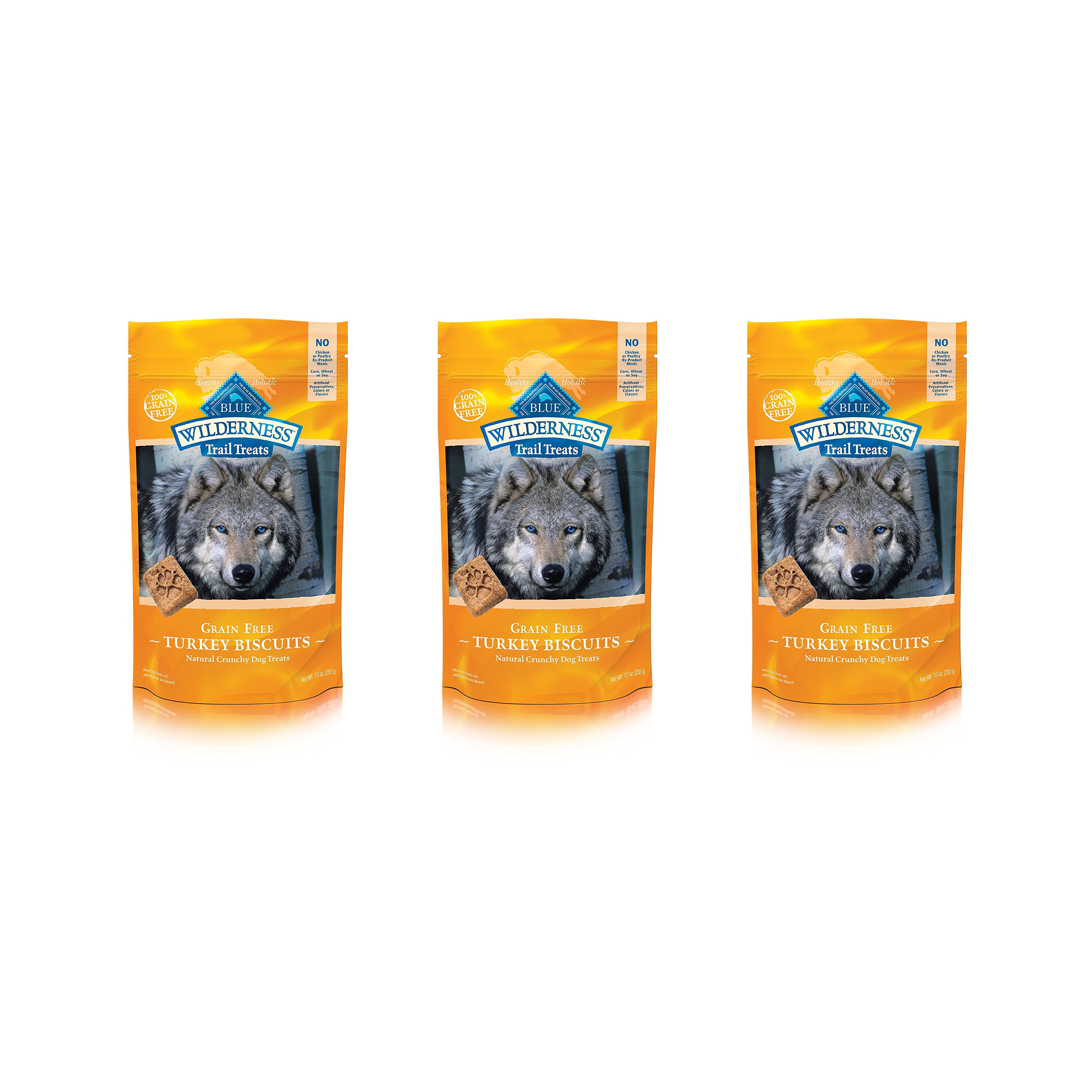 BLUE Wilderness Trail Treats Turkey Biscuits for Dogs 3 Pack