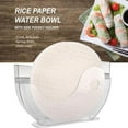 thumbnail image 2 of LEARNEVER Rice Paper Water Bowl Dipper, Paper Bowls Rice Holder, Spring Roll Water Bowl Rice Paper Holder, Rice Paper Holder with Side Pocket for Rice Paper Wrappers for Spring Rolls, Summer Rolls, 2 of 6
