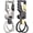 Black Gold + Silver Black, variant on Tactical EDC Carabiner Keychain with Bottle Opener, Multi-purpose Auto Key Ring Holder