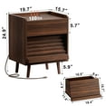 thumbnail image 4 of GUNAITO Nightstand with Charging Station Bedside Table with LED Light Wood Nightstand with Drawers End Table for Small Space Walnut 2pcs, 4 of 11
