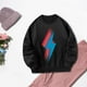 thumbnail image 1 of Sudadera para mujer, Tops de manga larga con estampado negro para mujer, jersey de cuello redondo para vacaciones, trabajo, deportes, compras, otoño , S S, 1 of 8