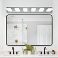 thumbnail image 5 of Modern 6-Light Chrome LED Vanity Light with Acrylic Shades, Bathroom Wall Fixture Over Mirror for Makeup Table, Energy Efficient, Sleek Design, Easy to Install, 5 of 12