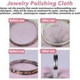 thumbnail image 4 of 60 Pcs Soft Jewelry Cleaning Cloth, Double Sided Pink Polishing Cleaner Cloth Jewelry Wipe Cloths For Gold Silver Diamond Pearl Silverware Watches Pearl Gold Platinum Jewelry（8 * 8cm）, 4 of 6