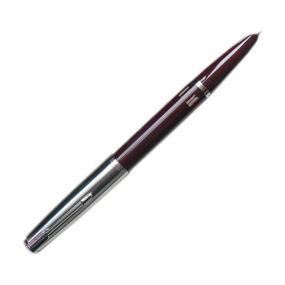 1 x Fountain Pen , esin Body Steel Push Cap Vacumatic Fountain Pen F Nib 0.5MM With Ink Window