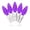 Purple - white, variant on Queens of Christmas S-35C6PU-4W 35 Count C6 Purple Decorative LED Light on white Wire 4 in. Spacing