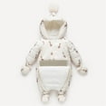 thumbnail image 4 of RXMEKW Combinaison à Capuche Isolée avec Double Fermeture Éclair pour Bébés 0-24M Imprimé Girafe Blanc, 4 of 9